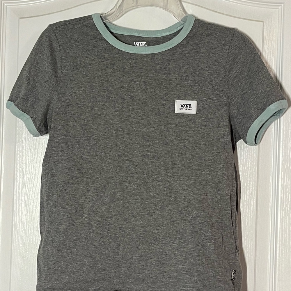Vans Women’s Heather Gray Tee with Mint Accents